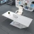 Import Special shape creative white baking paint office desk table for manager boss modern fashion design desk office furniture from China