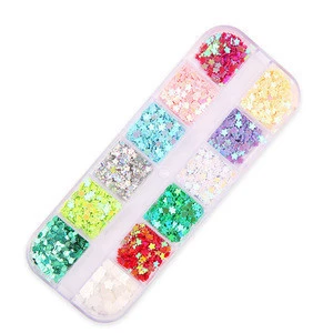 Splarkly Nail Sequins Flake Acrylic Manicure Paillettes Ultrathin Face Body Glitters for Nail Art Decoration &amp; DIY Crafting