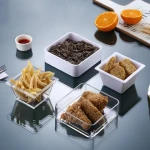 Split Snack Plate KTV Bar Club Fruit Platter Plastic Tableware