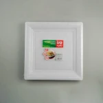 Square shape3 9inch home party classic design plastic disposable square plate