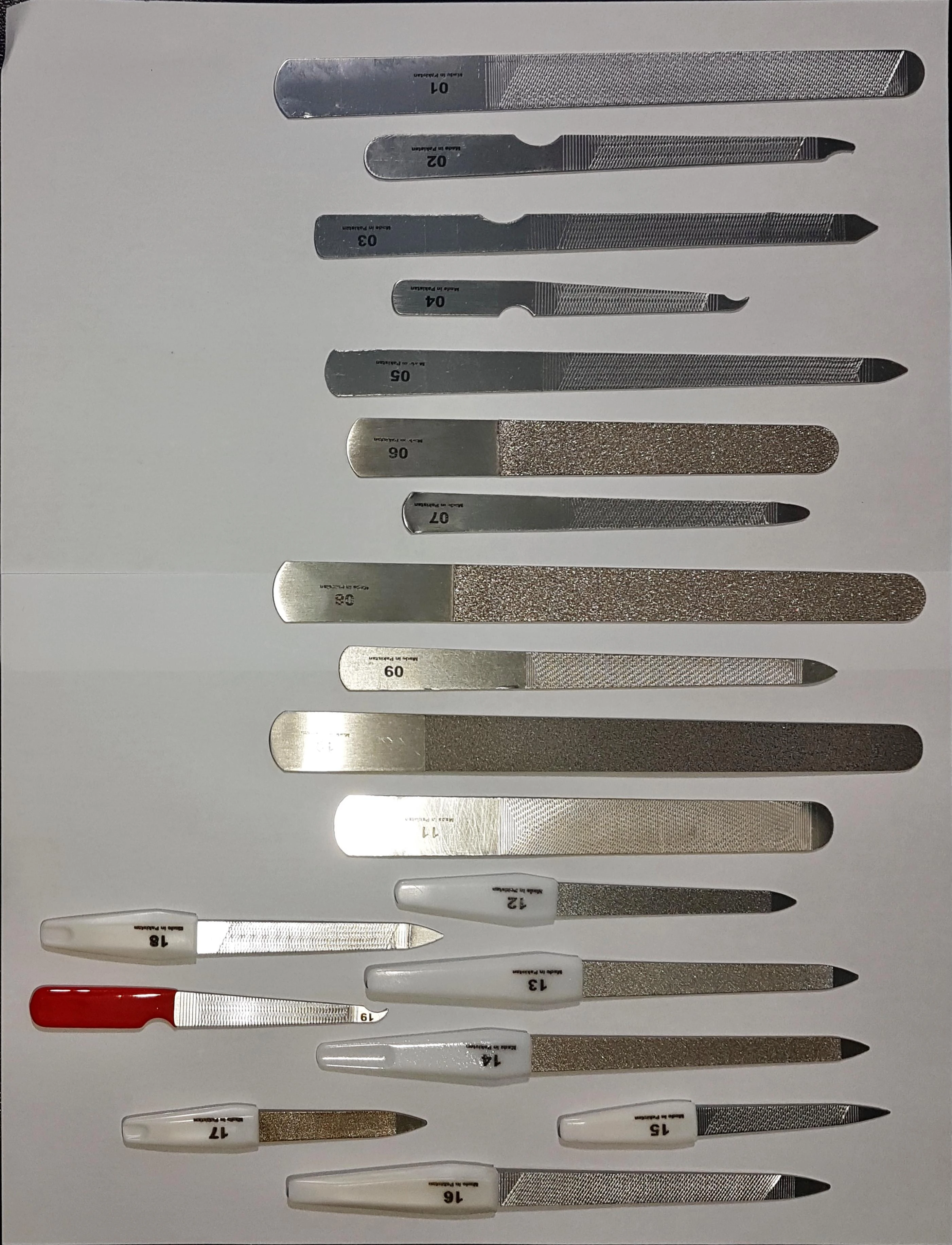 Stainless steel nail files