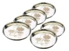 Stainless Steel Plain Plate Dinner Ware Tableware Kitchenware Metal Utensils Solid Round Serving Plate Set Of 6 27cm Diameter