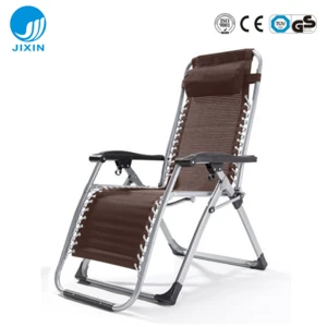 Steel Balanced lounge folding reclining beach chair folding deckchair sun lounger