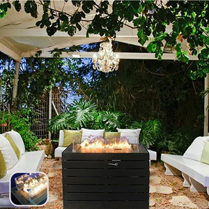Stone Clay Outdoor Steel Propane Fire Pit