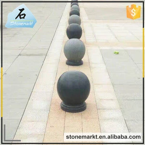 Stone Garden Products Outdoor polished car stop parking barriers granite stone ball
