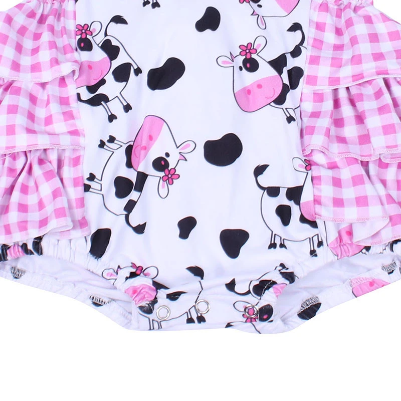 Summer Toddler Clothes Infant Clothing Baby Cow Bubble Baby Romper