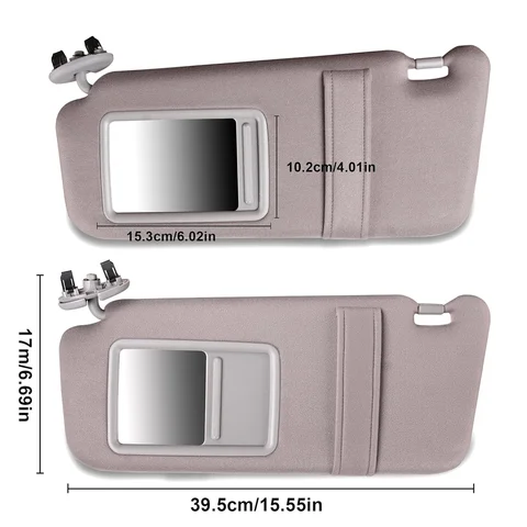 Sun Visor left&right Drive side 74320-06800-B0 with vanity mirror and light Sun visor for  Sunroof Toyota Camry  2007- 2011