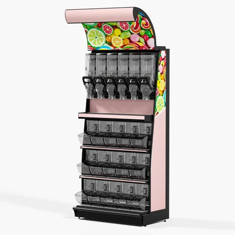 Buy Supermarket Bulk Food Spice Gondola Racks Candy Display Rack With ...