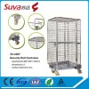 supermarket roll cages warehouse logistics storage nesting steel wire mesh roll cage for sale