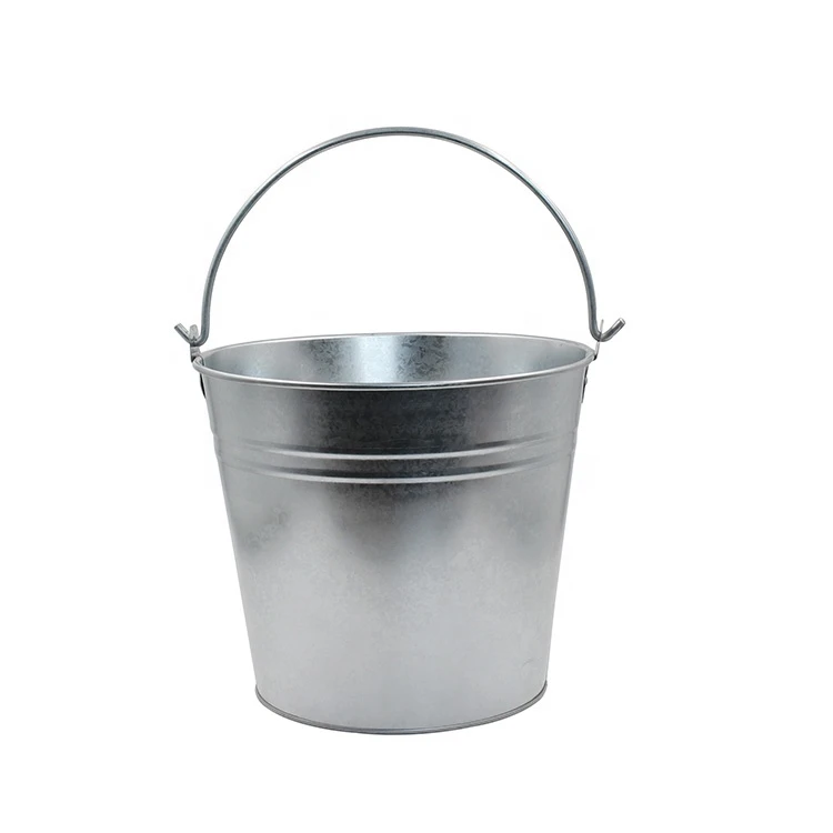 Table Centerpiece Party Supplies 12L Galvanized Steel Buckets with Handle