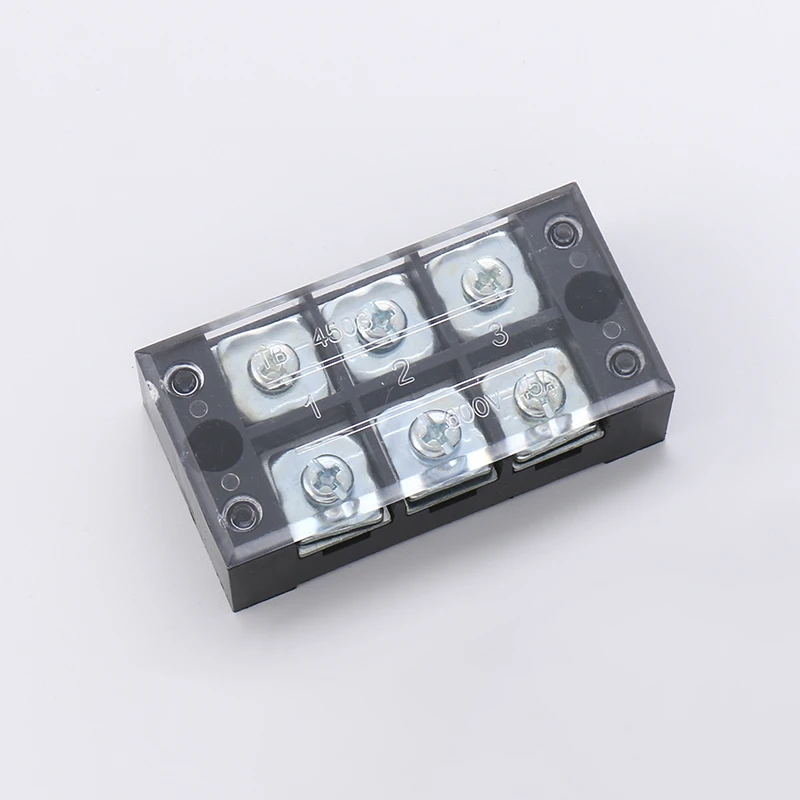 TB Series Electric Brass Conductor Double Row Screw Terminal Block