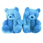 teddy bear fur slippers brown Indoor Lady Shoe Women House Indoor Lady plush custom bedroom women plush teddy bear slippers