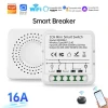 TideLink Tuya DIY Wifi 1 2 Gang Switch Mini Zigbee Smart Breaker Module Supports APP Remote Control Switch Timer Control