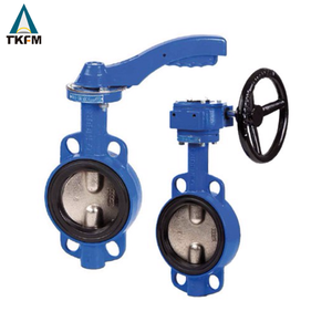TKFM China factory standard common type handwheel operated casting ptfe butterfly valves dn80