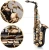 Import TOMI Eb Alto Saxophone Sax Brass Lacquered Gold 82Z Key Type Woodwind Instrument from China