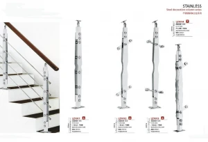 Top quality glass balustrade handrail frameless face fixed glass stair balustrade for steps
