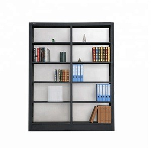 Top Quality Metal Book Shelf/Library Wood and Steel Combination Bookcase