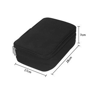 Touch-Rich Large capacity square can carry multi-layer pen box sketch color lead canvas pen bag for children