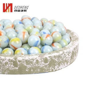 Toy wholesale custom China round small printed ball glass marble