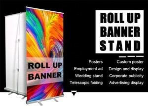 Trade Show Ad Retractable Pullup Pull Up Banner Display Stand