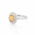 Import Trendy Natural Citrine Oval shape with Diamond 14K Solid Yellow gold Ring from India