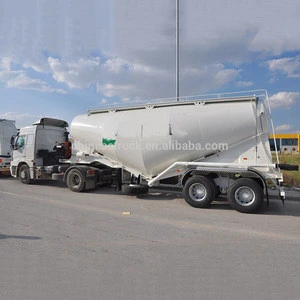 tri axle/3axle 40m3 chemical powder tanker semi trailer for fly ash