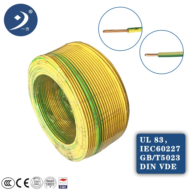 TW Electrical Wire cable / Green/Yellow 1.5mm 2.5mm 4mm 6mm 10mm 16mm and lowes electrical wire prices
