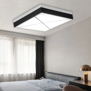 Unique Modern Flush Mount LED Ceiling Light for Bathroom Bedroom Room Square