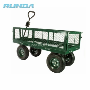 Utility Cart Rugged Heavy Duty Wheelbarrow Wagon Trailer Gardening Farm
