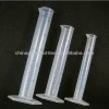 Various size of graduated plastic measuring cylinder