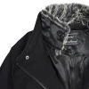 Victory Outfitters Men&#39;s Faux Fur Collar Wool Blend Coat