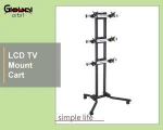 Video Wall Mount Rolling Portable LED TV Mounting Bracket Stand