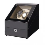 Viiways Classic Wooden 2+3 AUTOMATIC DUAL WATCH WINDER with 3 DISPLAY STORAGE Watch BOX powered by BATTERY OR AC