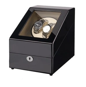Viiways Classic Wooden 2+3 AUTOMATIC DUAL WATCH WINDER with 3 DISPLAY STORAGE Watch BOX powered by BATTERY OR AC