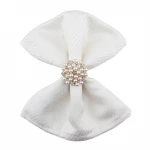 Washable Dinner Napkins Polyester Fabric Table Napkins for Baby Shower Weddings Parties Banquets embroidered logo napkin