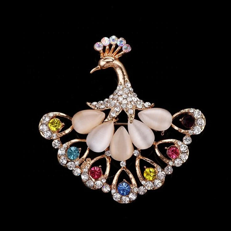 Wedding Bridal Fashion Rhinestone Crystal Peacock Shape Shoes Jewelry clips