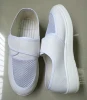 white PVC leather upper PU outsole esd white shoes