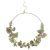 Import Whitewash Flower and Leaf Metal Hanging Christmas Wreath from India