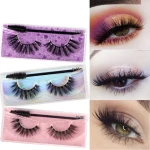 Wholesale 3d Faux Mink Full Strip Eyelashes Supplies Volume Eyelash Extensions Strips Natural Fake Eyelashes Custom Packaging
