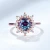 Import wholesale 925 sterling silver jewelry Alexandrite Rings Sterling Silver Rings Round Cut Color Changing Gemstone Rings June stone from China