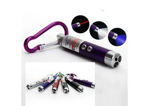 Wholesale bulk all 3 in 1 multi purpose infrared purple micro laser pointer keychain uv light led mini flashlight key ring torch