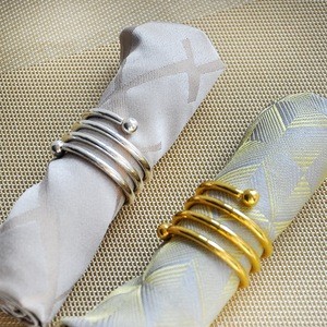 Wholesale Cheap Metal Gold Silver Napkin Rings for Wedding Party Decoration Napkin Buckle