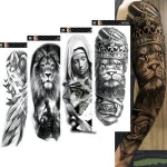 Wholesale Custom Art Waterproof Full Arm Temporary Hand Tattoo Sticker For Men