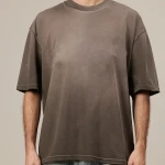 Wholesale Custom Vintage T shirt Unisex High Quality Blank stone washed Hip Hop T-shirt Oversized 100% Cotton Acid Wash T shirt
