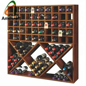 Wholesale Custom Wooden Bin Grid 100 Bottle Wine Rack