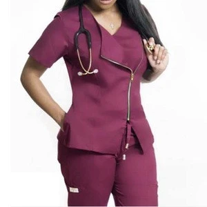 wholesale customized suits short sleeve scrub tops  medical scrubs uniform
