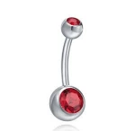 Wholesale Double Navel Body Pierced Jewelry Surgical Titanium Button Diamond Gold Belly Ring