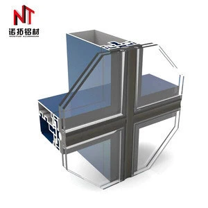 Wholesale fully concealed frame glass curtain wall aluminium profile