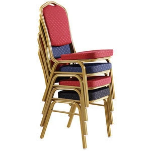 wholesale gold metal royal hotel dining banquet wedding stacking chairs for event