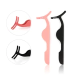 Wholesale Holder Pointed Rose Gold False Russian Volume Mink Strip Eyelash Extension Tweezers For Lashes